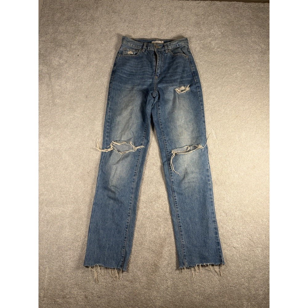 garage denim vintage straight distressed jeans size 1/25
